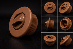 Threaded Eyeball Letterbox Brown