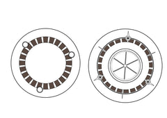 Universal Main Drain Cover Large Beige
