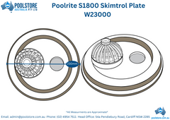 Poolrite S1800 - Old Style Skimtrol Plate ⚙️