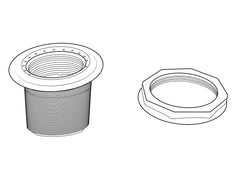 50mm Flanged Adaptor Only White ⚙️