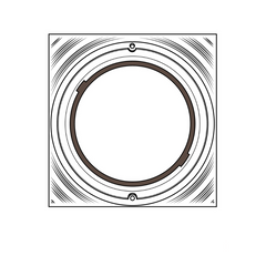Skimmer Box Square Dress Ring Grey ⚙️