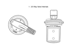 50mm 2 Way/3 Way Valve Internal, Handle and Lid Assembly ⚙️