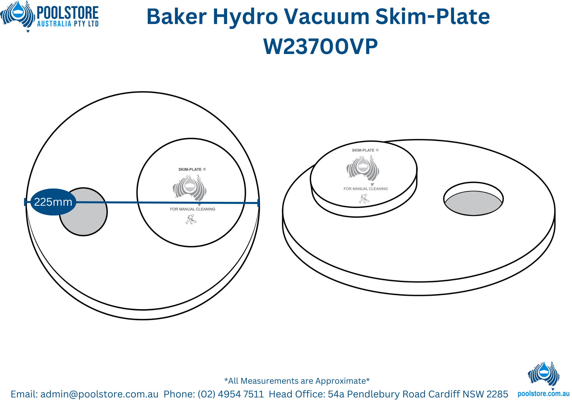 Poolstore Australia Skim Plate Baker Hydro ⚙️