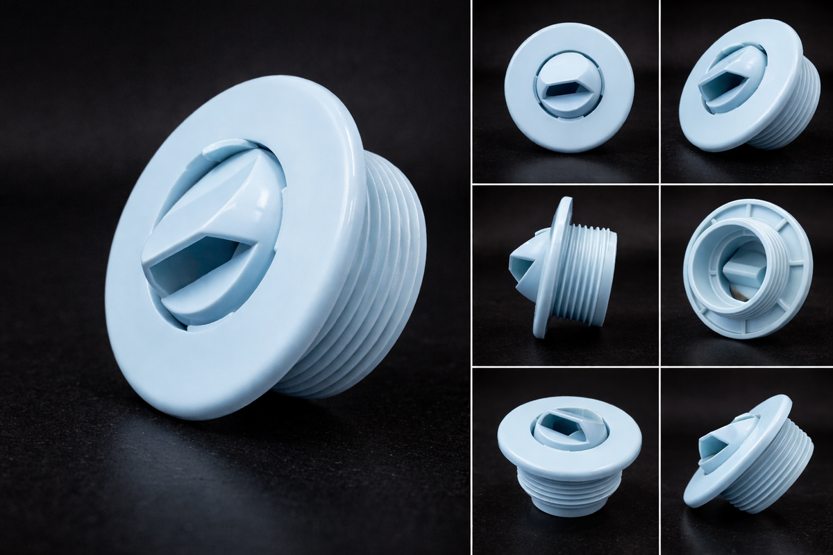 Threaded Eyeball Letterbox Blue