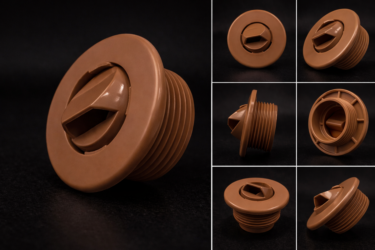 Threaded Eyeball Letterbox Brown