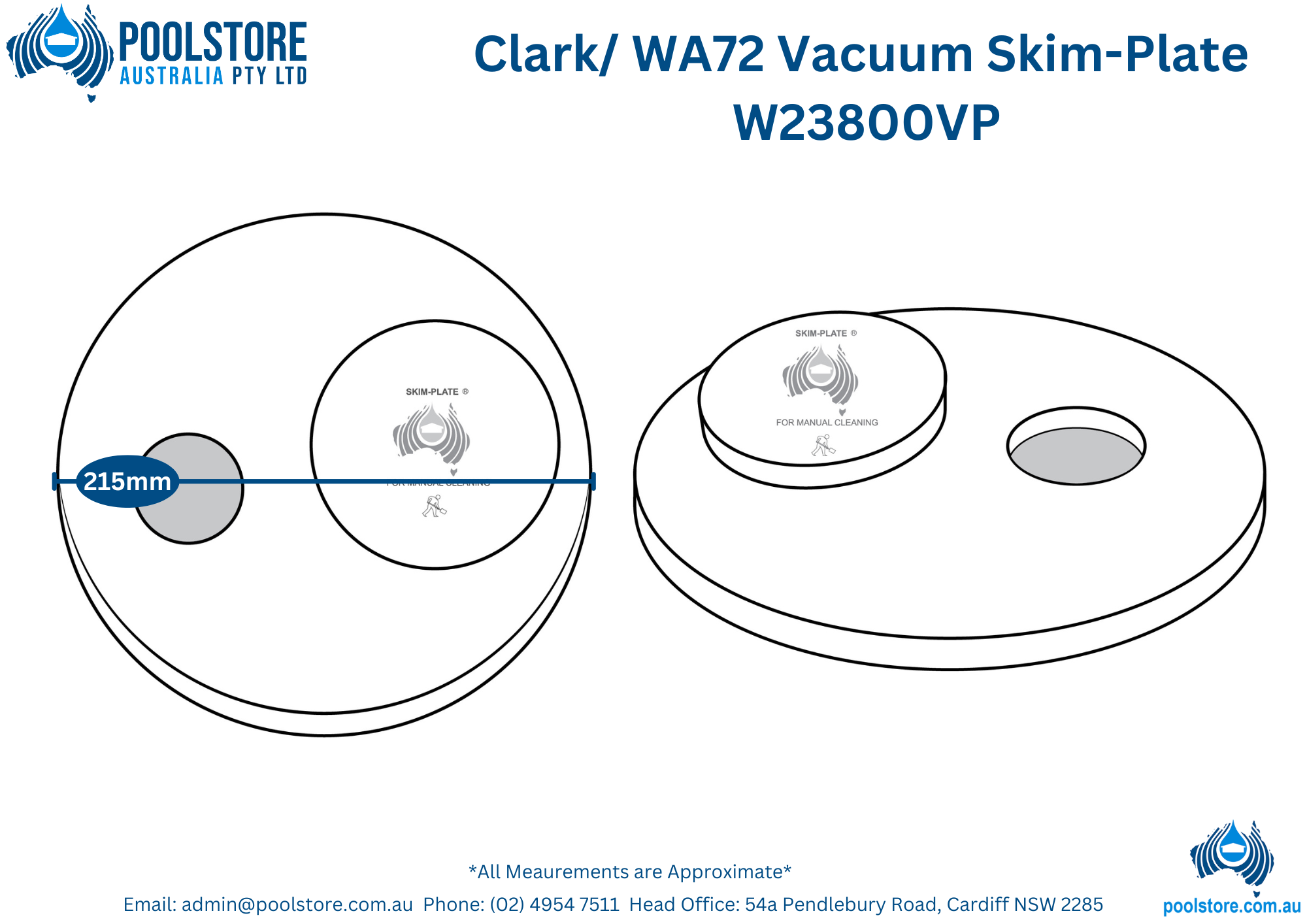 Poolstore Australia Skim Plate Clark ⚙️