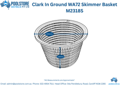 CLARK IN-GROUND WA72 SKIMMER BOX BASKET STANDARD ⚙️