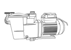 EFSQ 1.0hp 3 Speed Pump Poolrite Style Unions