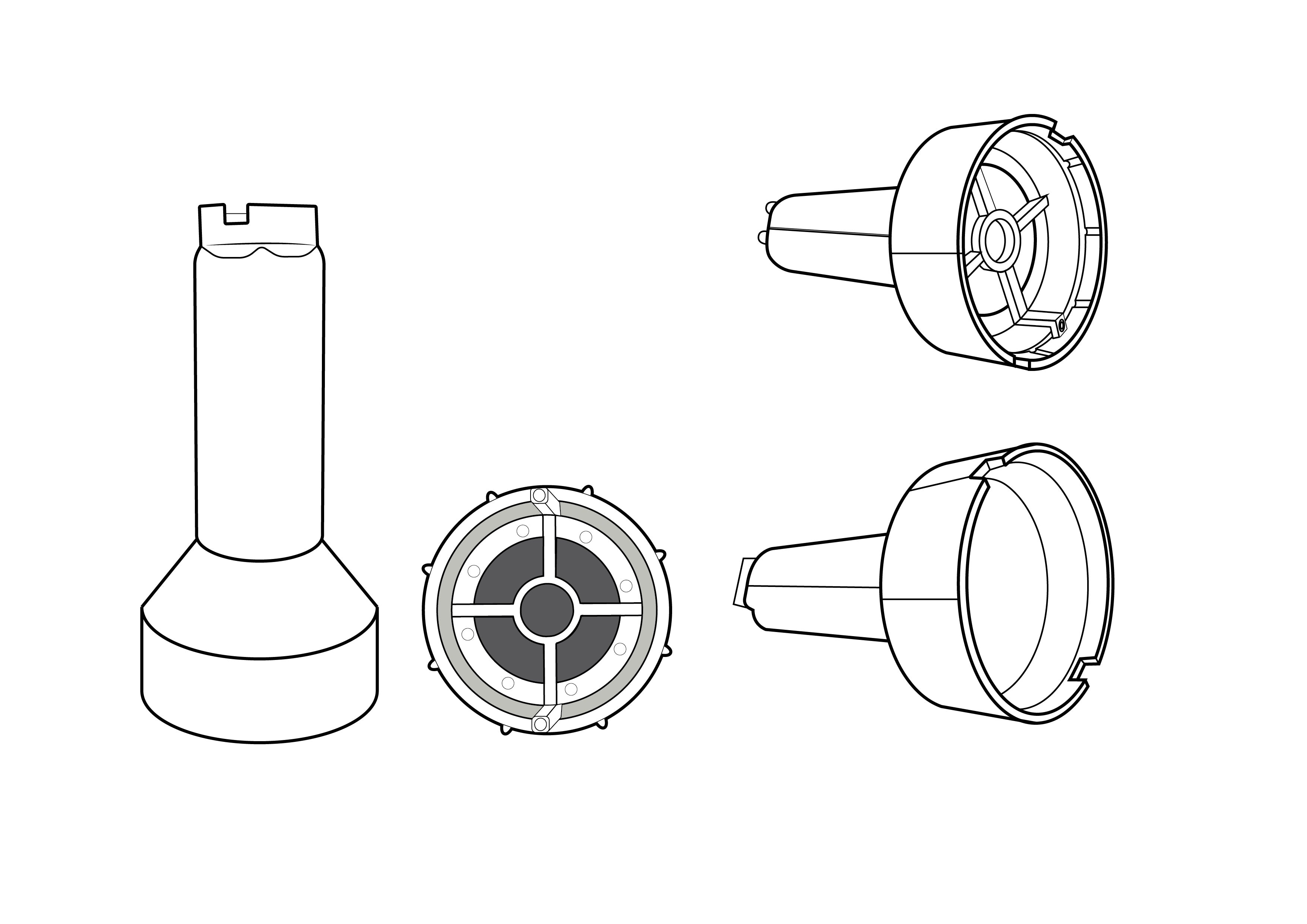Orange Universal HSRV Removal Tool with white insert for Dome Top HSRV ⚙️