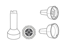 Orange Universal HSRV Removal Tool with white insert for Dome Top HSRV ⚙️