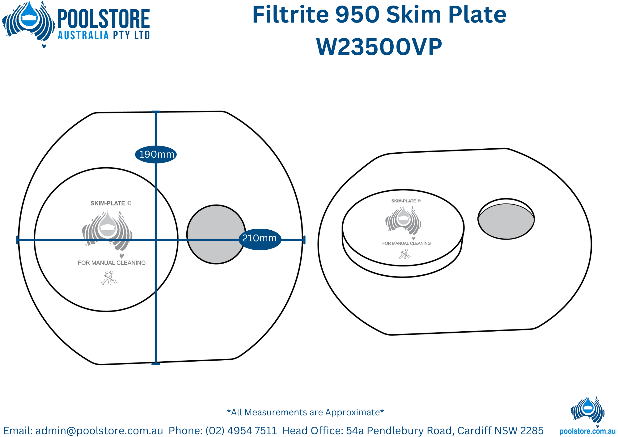 Poolstore Australia Skim Plate Filtrite 950 ⚙️
