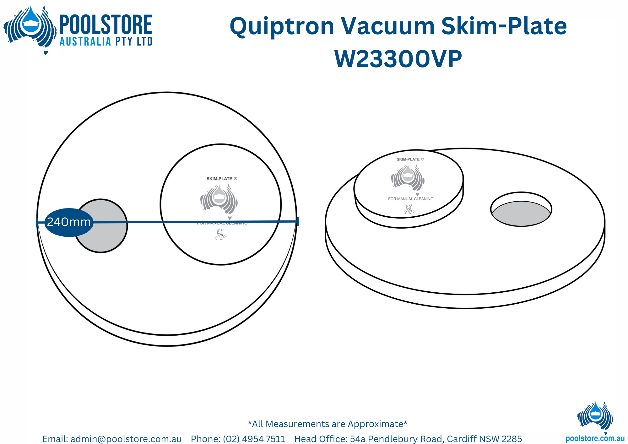 Poolstore Australia Skim Plate Quiptron ⚙️