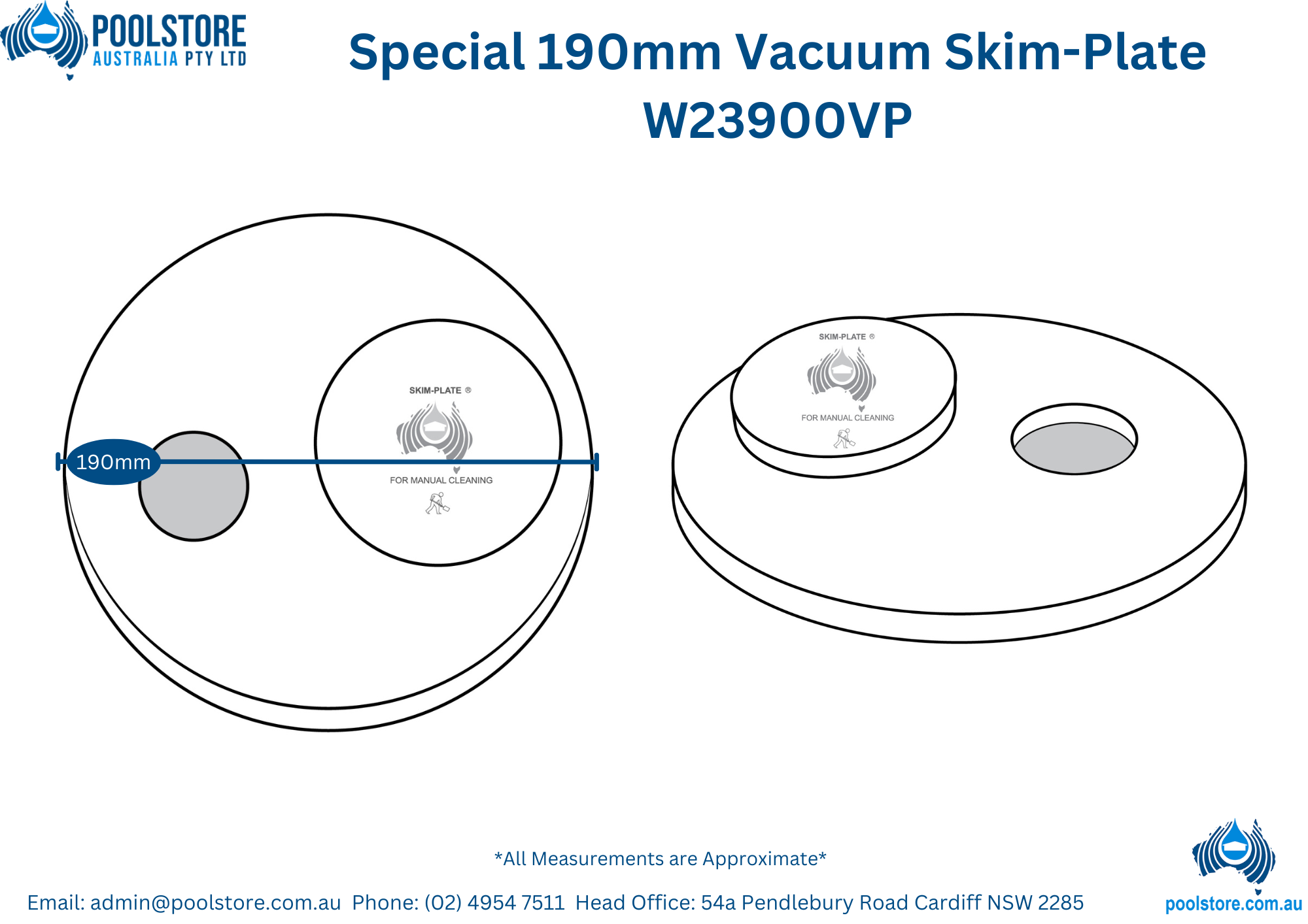 Poolstore Australia Skim Plate Special 190 ⚙️