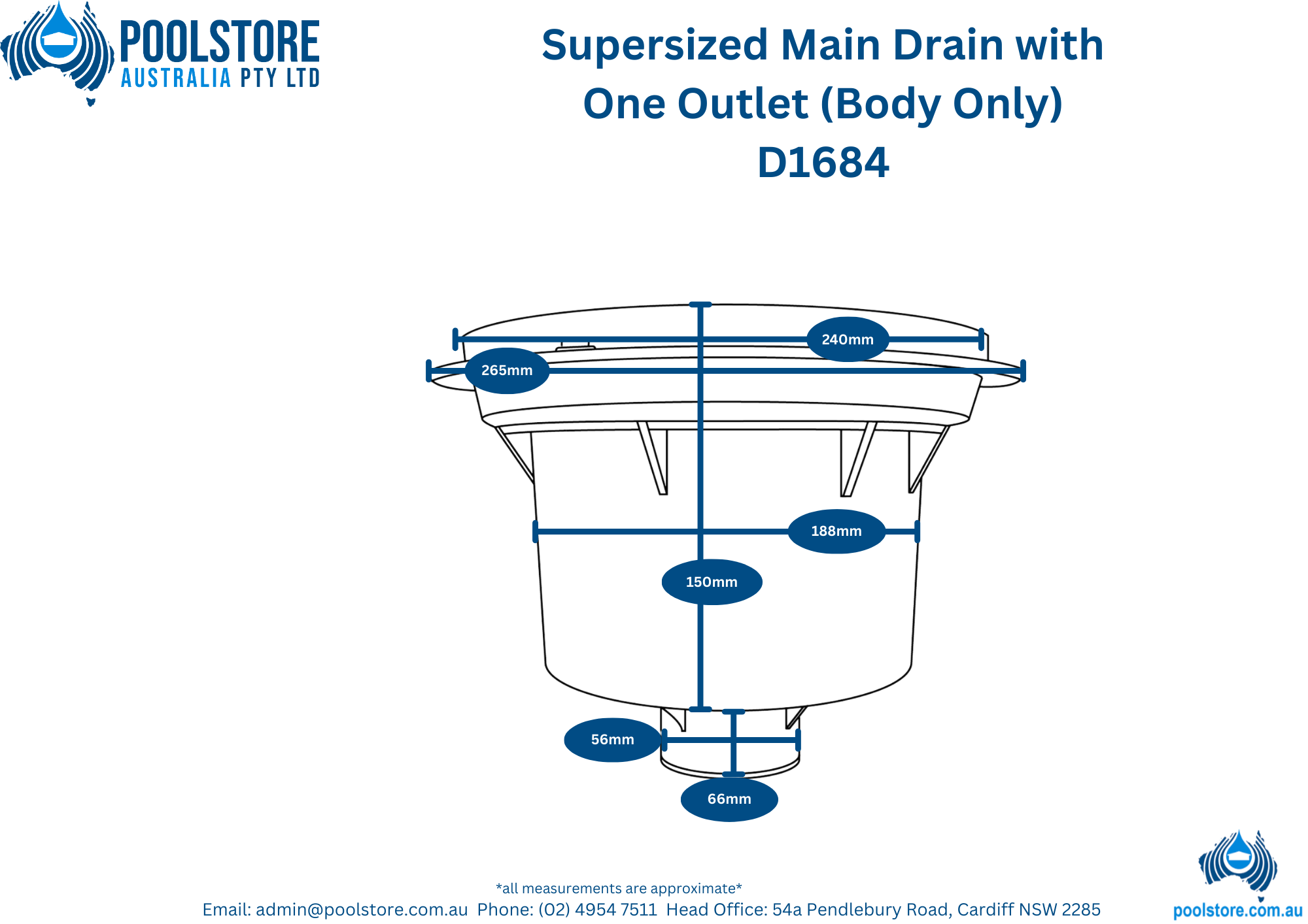 Super Size Main Drain