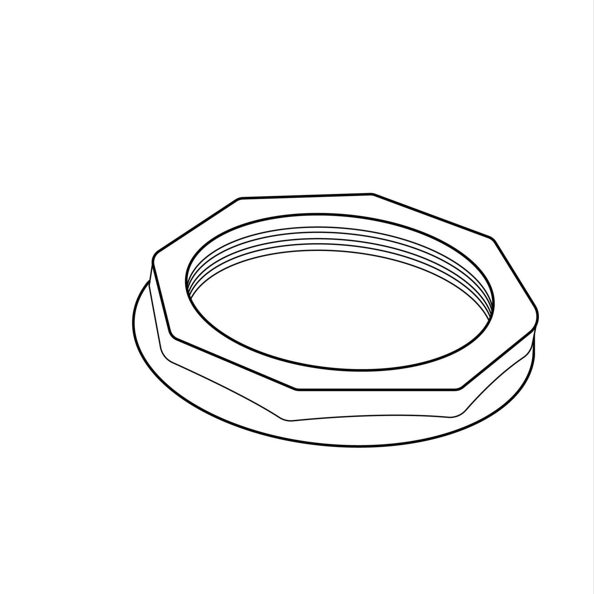 50mm Internal Flanged Adaptor Back Nut  ⚙️