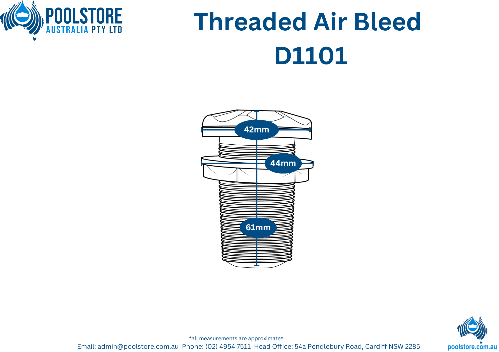 Threaded Air Bleed - White ⚙️