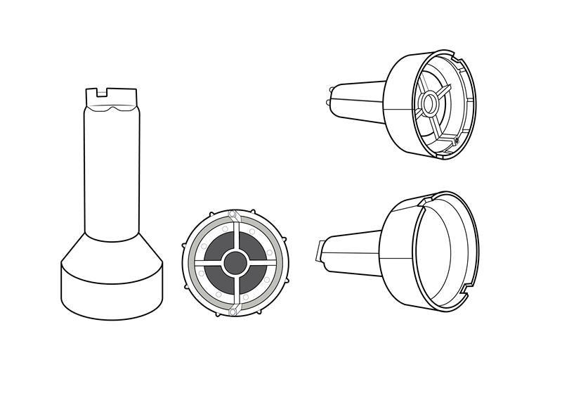 Adaptor tool to D1616 for Dome HRV Removal